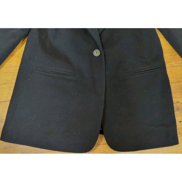New Sag Harbor Womens Blazer Black Wool Nylon Cashmere One Button Sz 12 Jacket - Picture 2 of 9